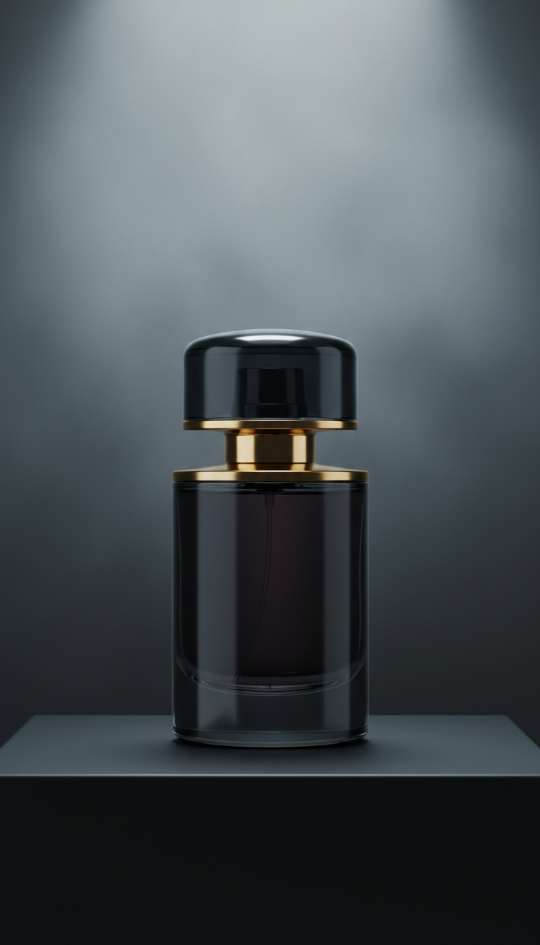 Extrait de parfum sculptural glass bottle